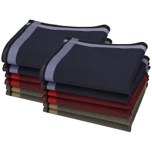 Sorprese soft - Luxe heren zakdoeken - 12 stuks - model 13