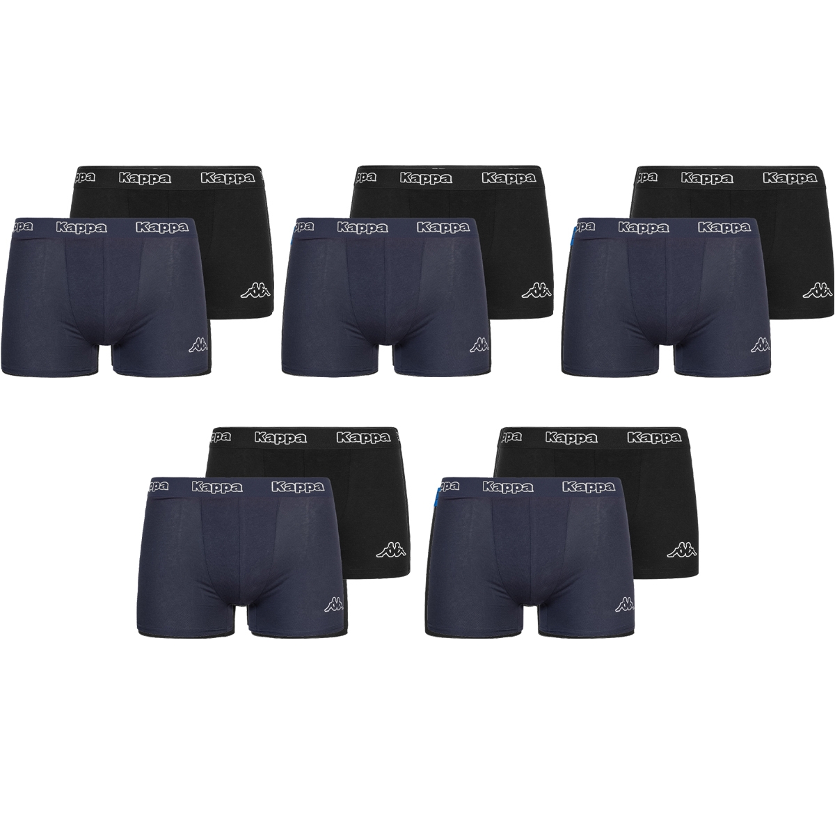 Kappa - boxershort heren - 10 stuks - marine/zwart - onderbroeken - Sorprese Mode accessoires Hem & Haar