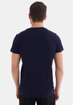 Jimmy Sanders – Walter – T shirt heren – Navy/blauw