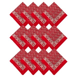 Sorprese zakdoek - 12 stuks design boerenzakdoek rood