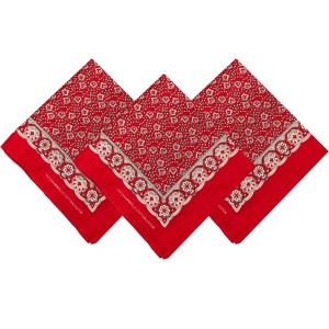 Sorprese zakdoek - 3 stuks design boerenzakdoek rood