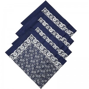 12 stuks heren zakdoeken design boerenzakdoek blauw
