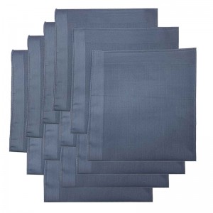 12 stuks heren zakdoeken design 14 - grijsblauw