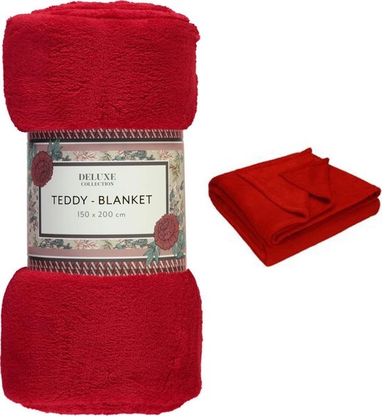 Catena Zelfgenoegzaamheid Voorschrift Sorprese Teddy - Fleece deken - Rood - 150 x 200 cm - Sorprese - Mode  accessoires voor Hem & Haar
