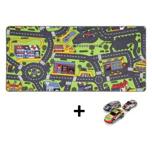 Carpet City Speelkleed - 95x200 cm - Inclusief 3 Speelgoed Auto’s